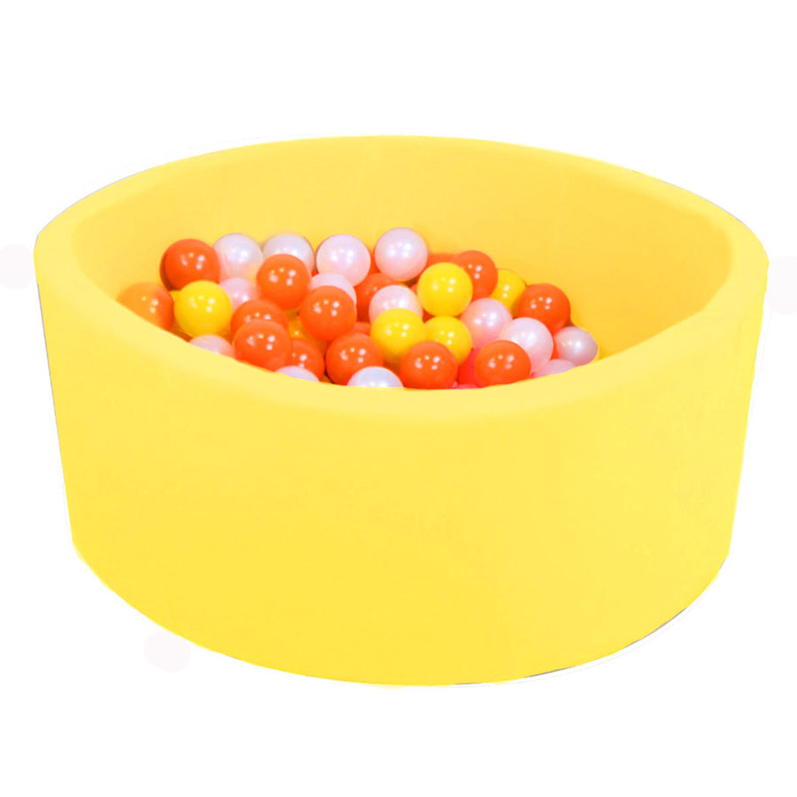 Детский сухой бассейн Kampfer - Pretty Bubble, цвет желтый + 300 шаров  